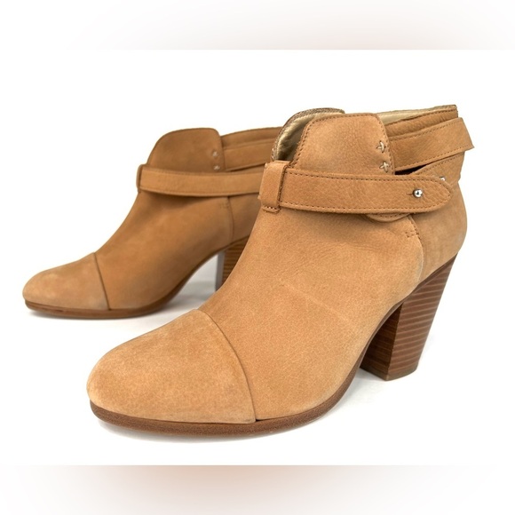 RAG & BONE HARROW CAMEL SUEDE ANKLE BOOTIES SIZE EU 39.5 - Picture 3 of 11
